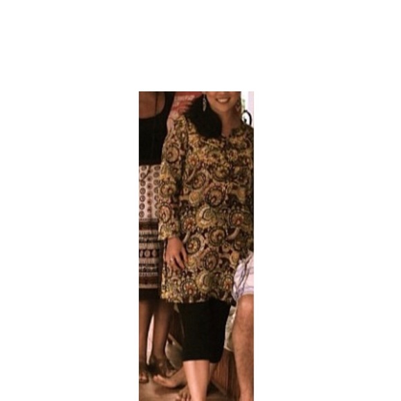 Boho Batik Embroidered Hippie Tunic or Beach Coverup XS - S - Picture 2 of 7